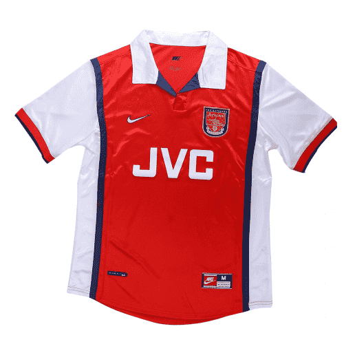 Arsenal Soccer Jersey Replica Home 1998/99 Mens (Retro Bergkamp #10)