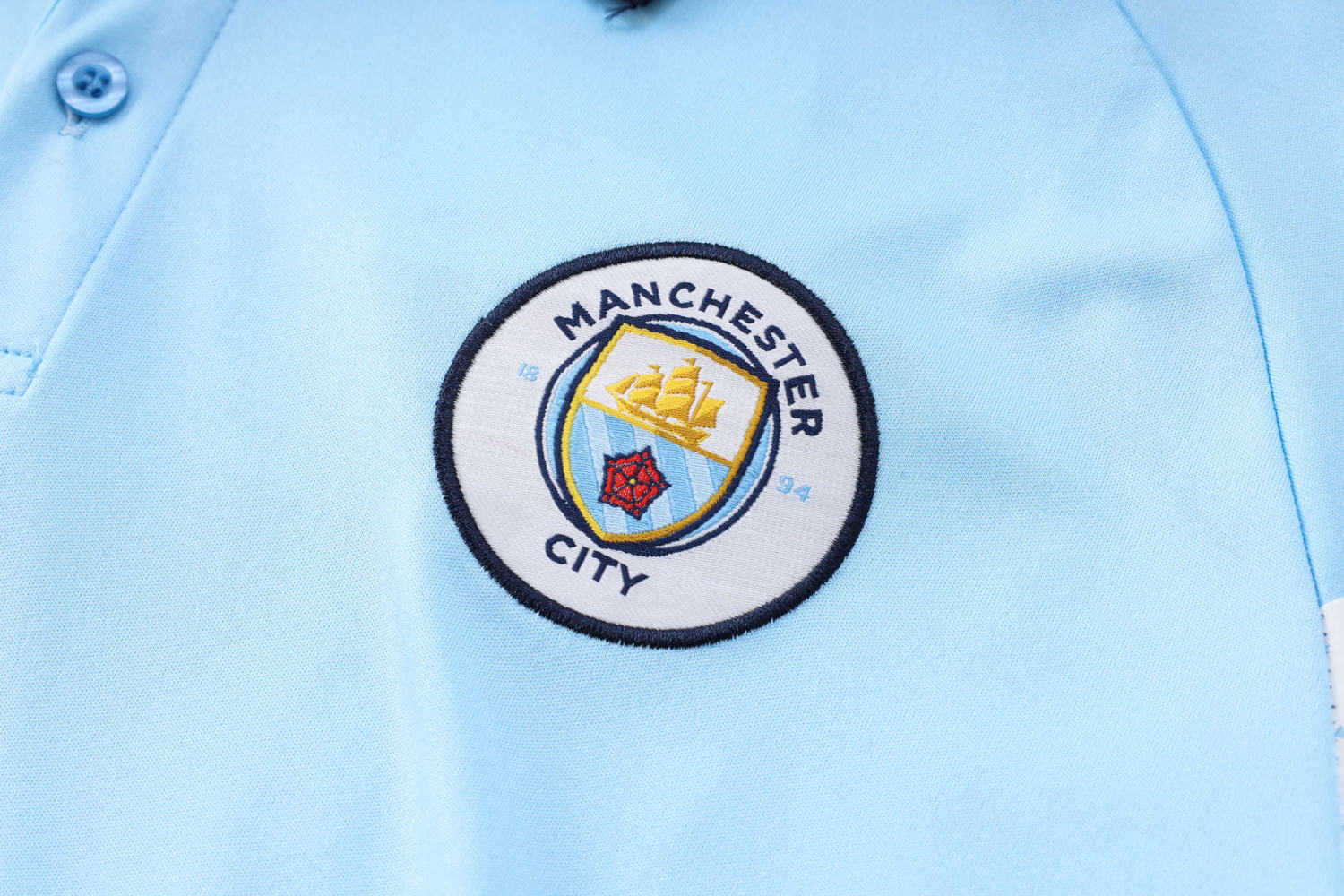 Manchester City Soccer Polo Replica Light Blue 2023/24 Mens