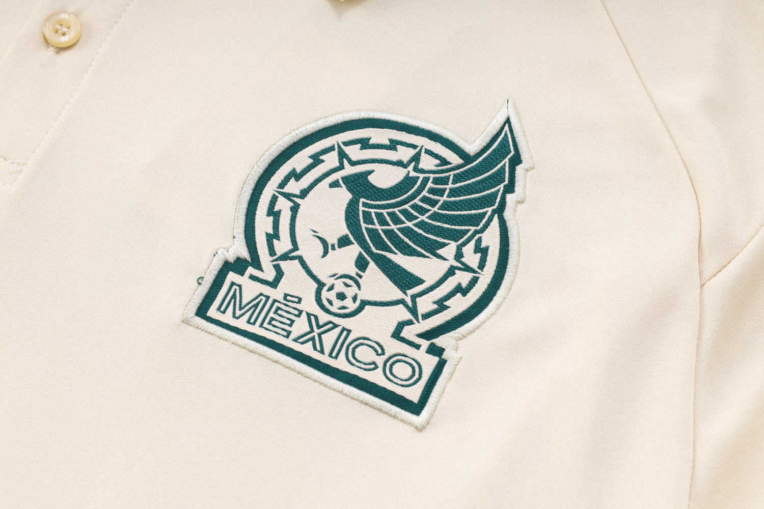 Mexico Soccer Polo Replica Cream 2023 Mens