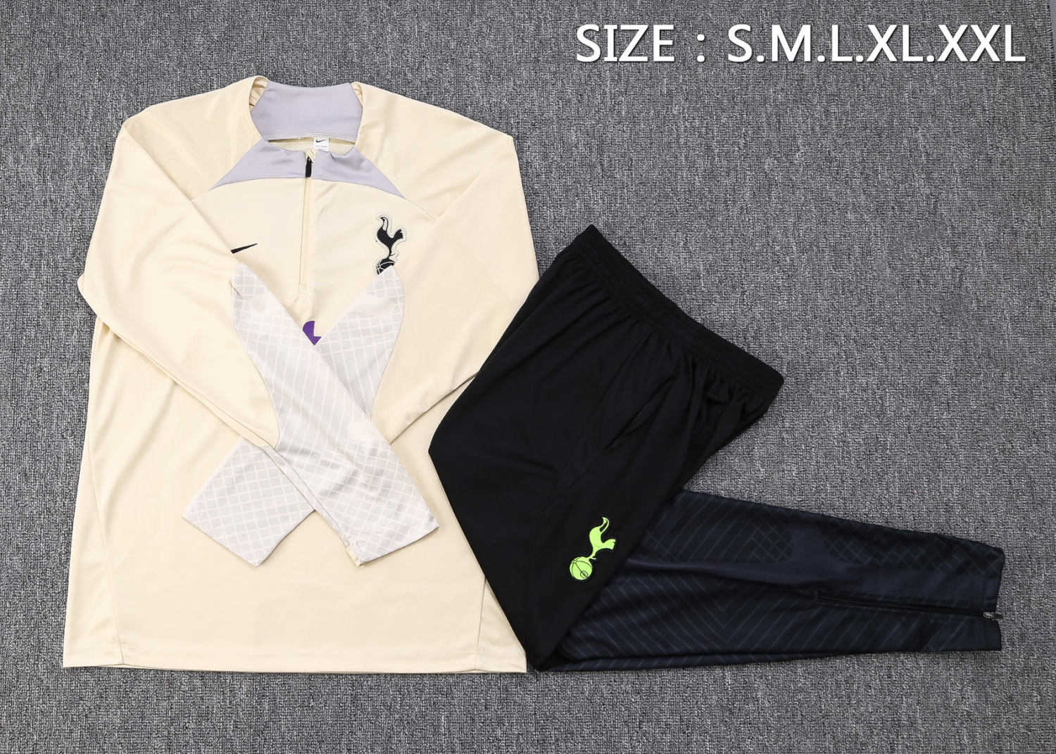 Tottenham Hotspur Soccer Training Suit Replica Cream 2022/23 Mens