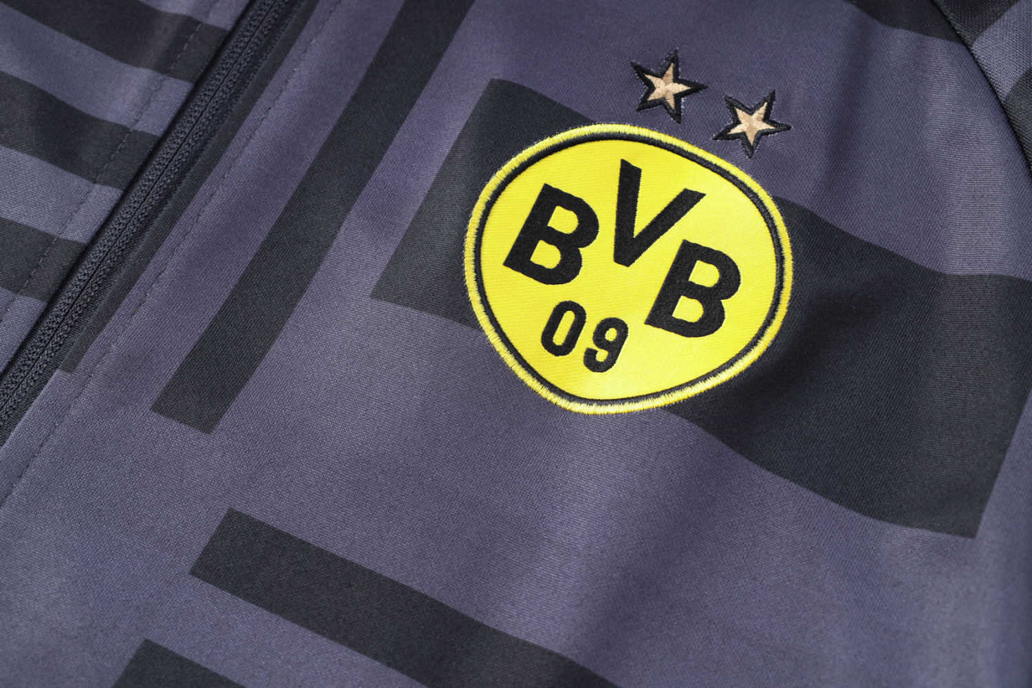 Borussia Dortmund Soccer Jacket + Pants Replica Grey - Black 2022/23 Mens