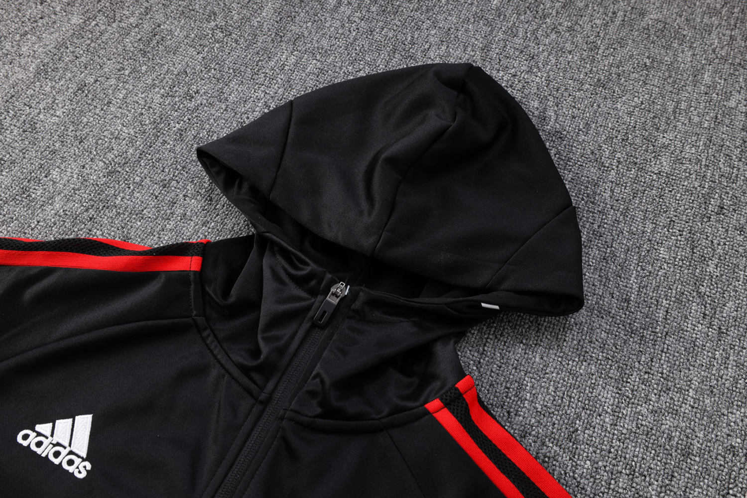 Manchester United Soccer Jacket + Pants Replica Black 2022/23 Mens (Hoodie)