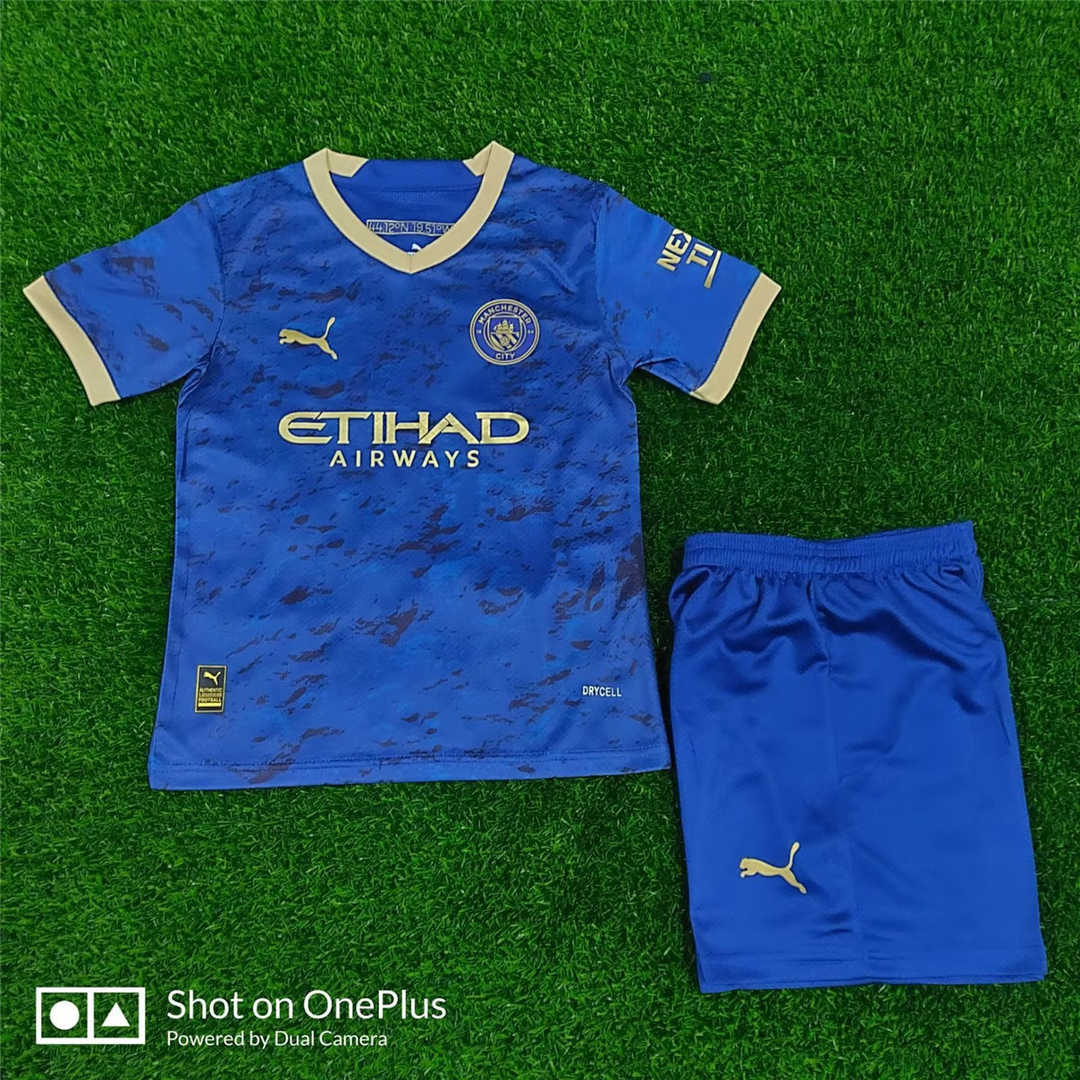 Manchester City Soccer Jersey + Short Replica Chinese New Year 2023 Youth