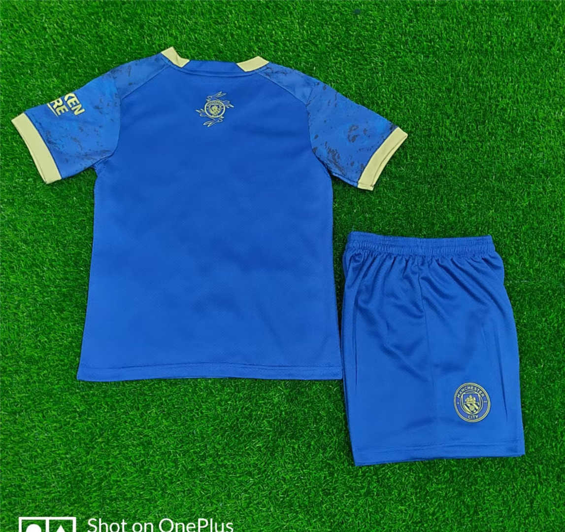 Manchester City Soccer Jersey + Short Replica Chinese New Year 2023 Youth