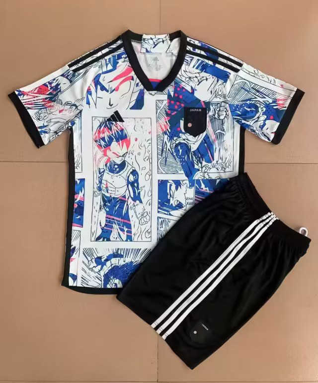 Japan Soccer Jersey + Short Replica Special Edition White 2023 Youth