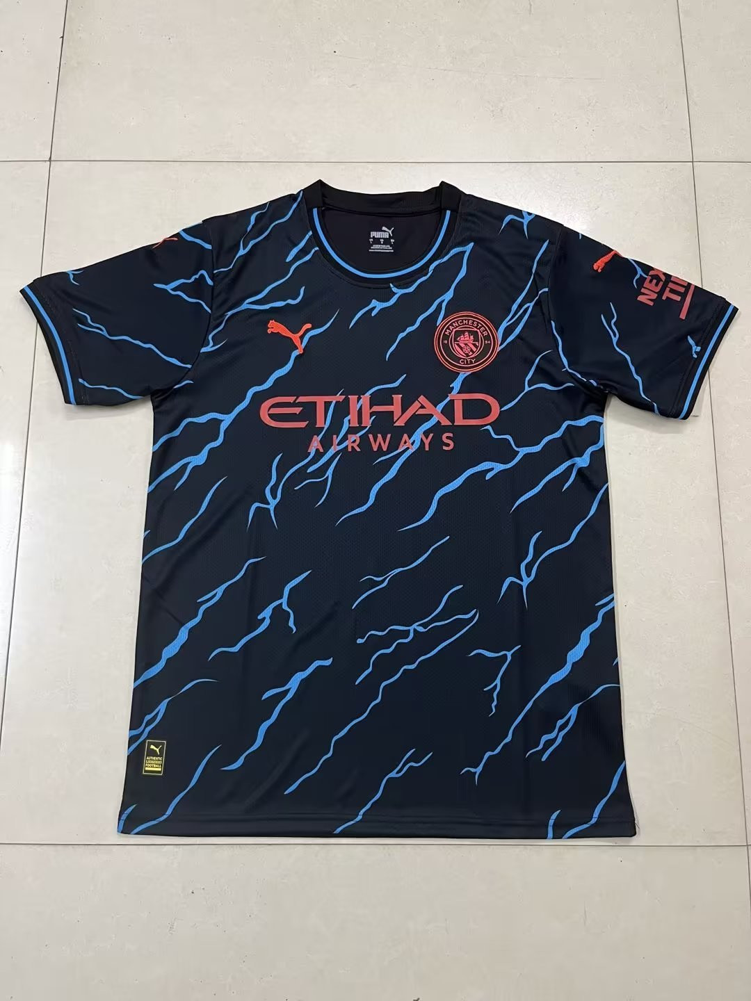 Manchester City Soccer Jersey Replica Blue 2023/24 Mens (Special Edition)