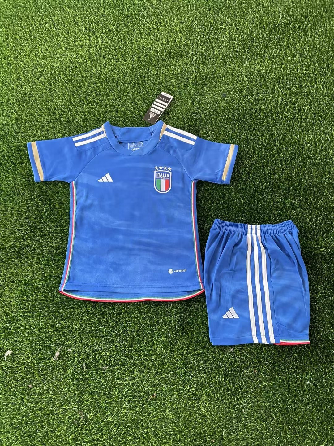 Italy Soccer Jersey + Short Replica Home 2023 Youth