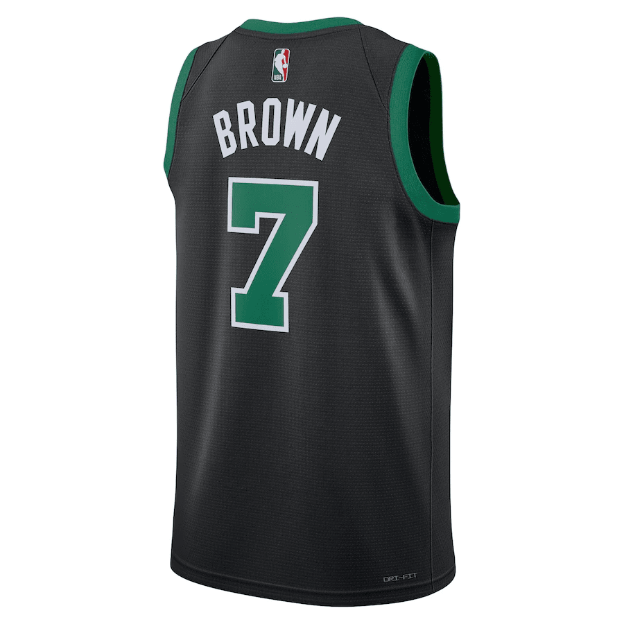 Boston Celtics Swingman Jersey - Statement Edition Replica Brand Black 2022/23 Mens (Jaylen Brown #7)