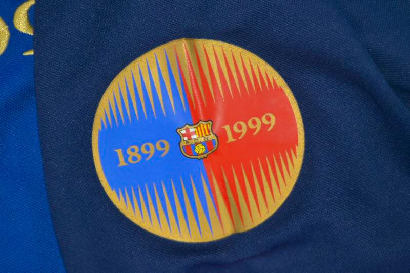 Barcelona Soccer Jersey Replica Home Long Sleeve 1999/2000 Mens (Retro)