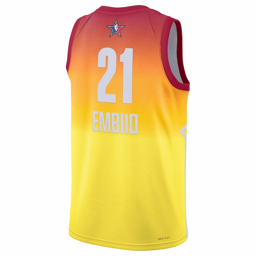 NBA Swingman Jersey All-Star Game Brand Orange 2023 Mens (Joel Embiid #21)