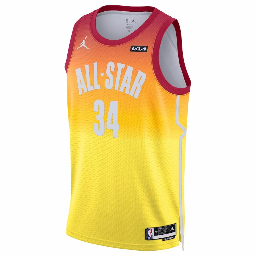 NBA Swingman Jersey All-Star Game Brand Orange 2023 Mens (Giannis Antetokounmpo #34)