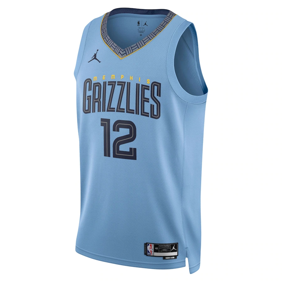 Memphis Grizzlies Swingman Jersey - Statement Edition Brand Light Blue 2022/23 Mens (Ja Morant #12)