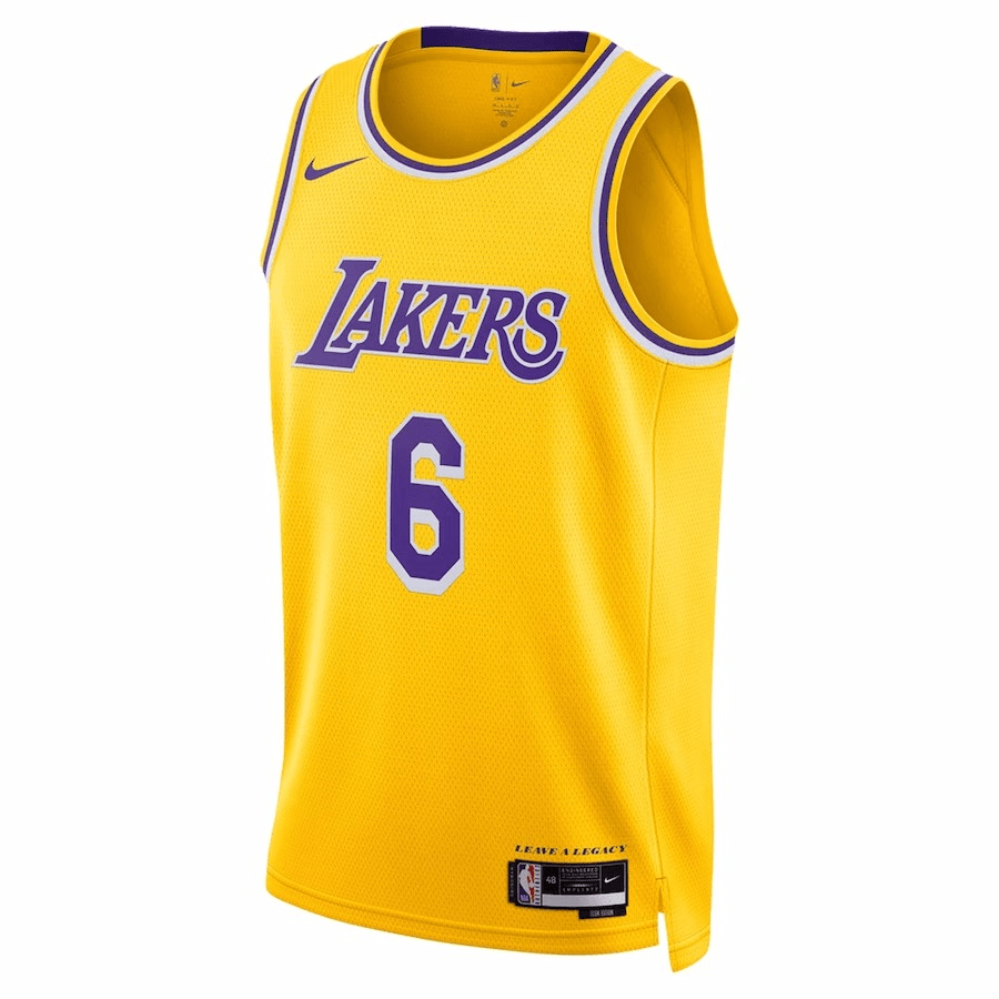 Los Angeles Lakers Swingman Jersey - Icon Edition Gold 2022/23 Mens (LeBron James #6)