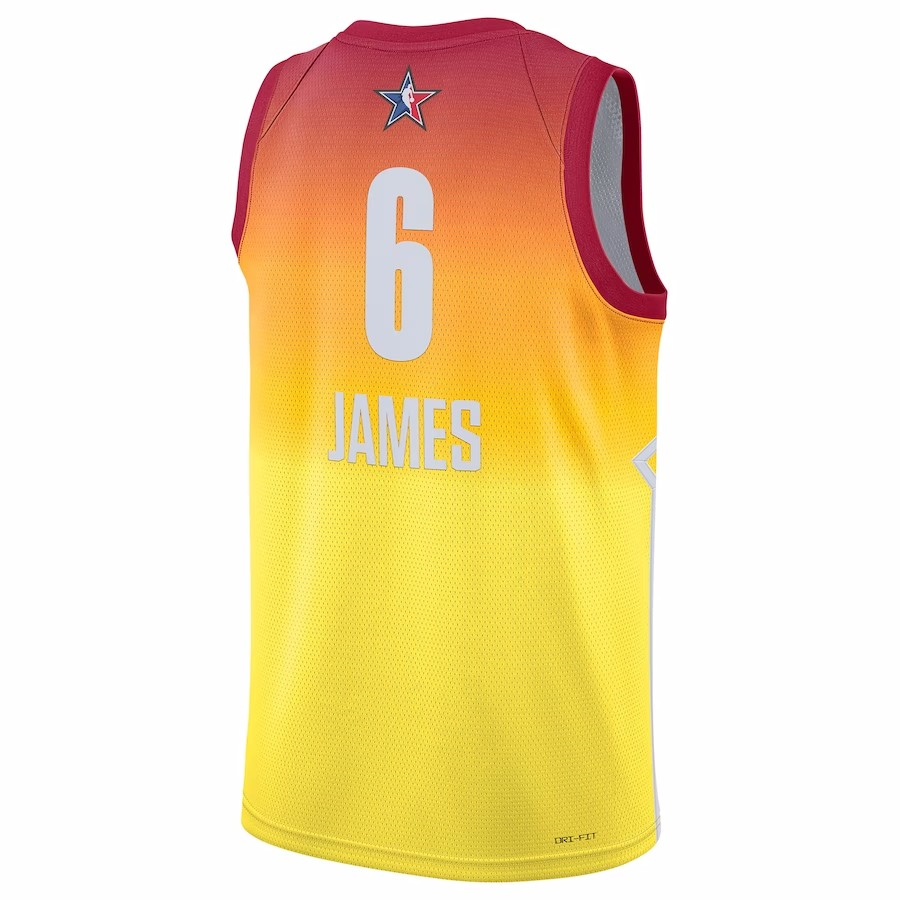NBA All-Star Game Swingman Jersey Brand Orange 2023 Mens (LeBron James #6)