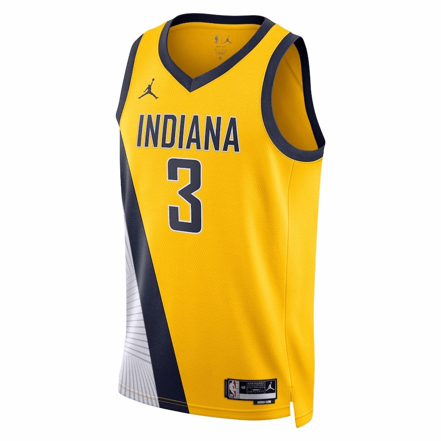 Indiana Pacers Swingman Jersey - Statement Edition Brand Yellow 2022/23 Mens (Chris Duarte #3)