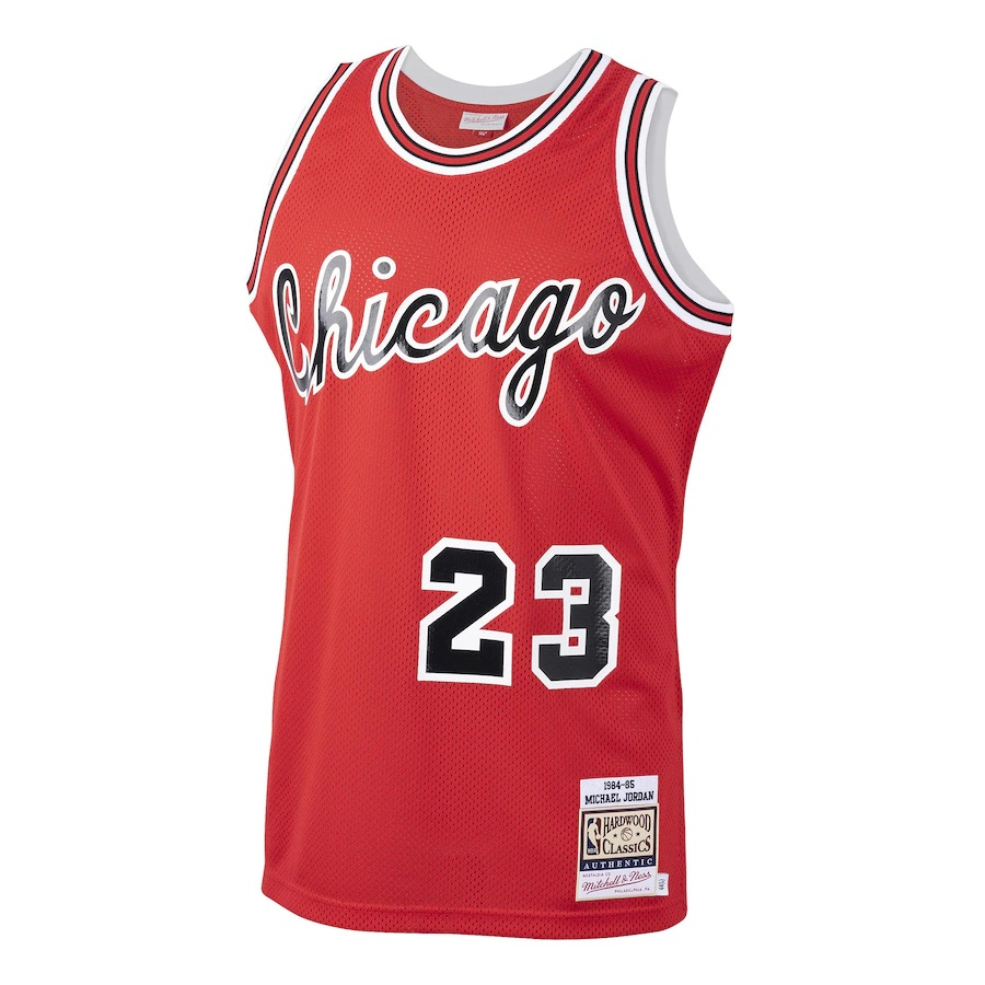 Chicago Bulls Swingman Jersey Mitchell & Ness Red Road 1984 Mens (Michael Jordan #23)