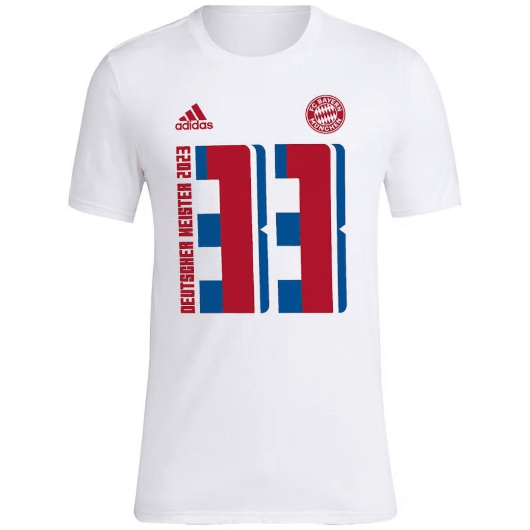 Bayern Munich Bundesliga Champions T-Shirt White 2022/23 Mens