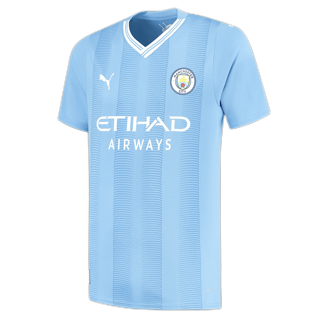Manchester City Soccer Jersey Replica  Home 2023/24 Mens (CHAMPIONS #23)