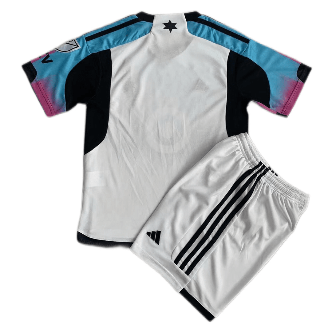 Minnesota United FC Soccer Kit Jersey + Short Replica Away The Northern Lights 2023 Youth
