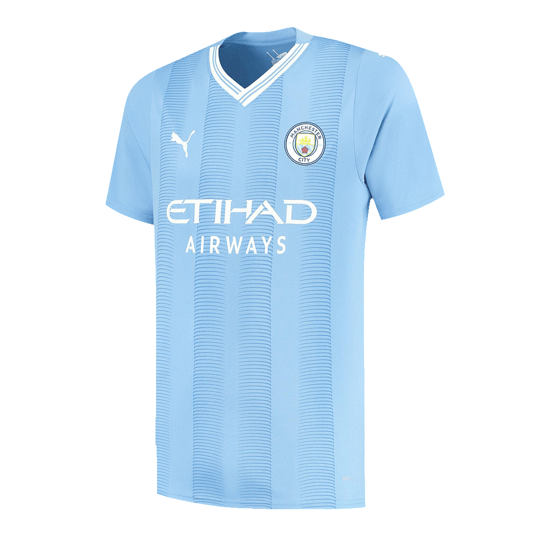 Manchester City Soccer Kit Jersey + Short Replica Home 2023/24 Mens
