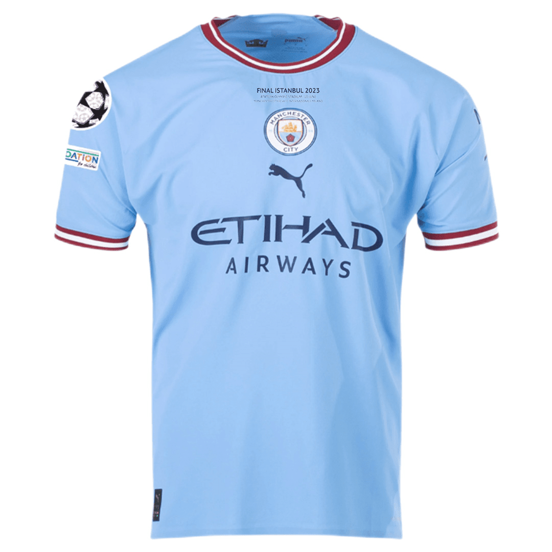 Manchester City Soccer Jersey Replica UCL Final Edition Home 2023/24 Mens
