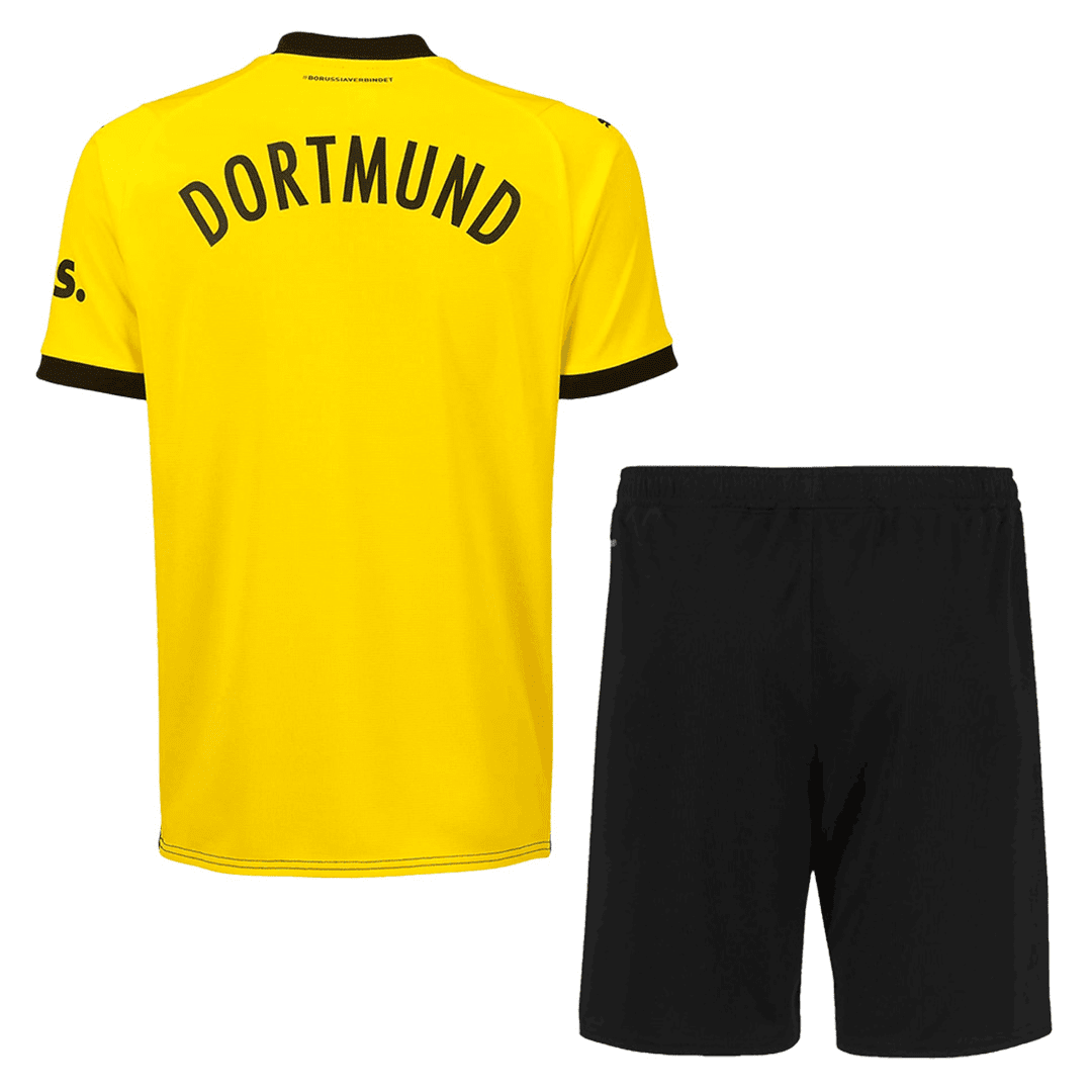 Borussia Dortmund Soccer Jersey + Short Replica Home 2023/24 Mens