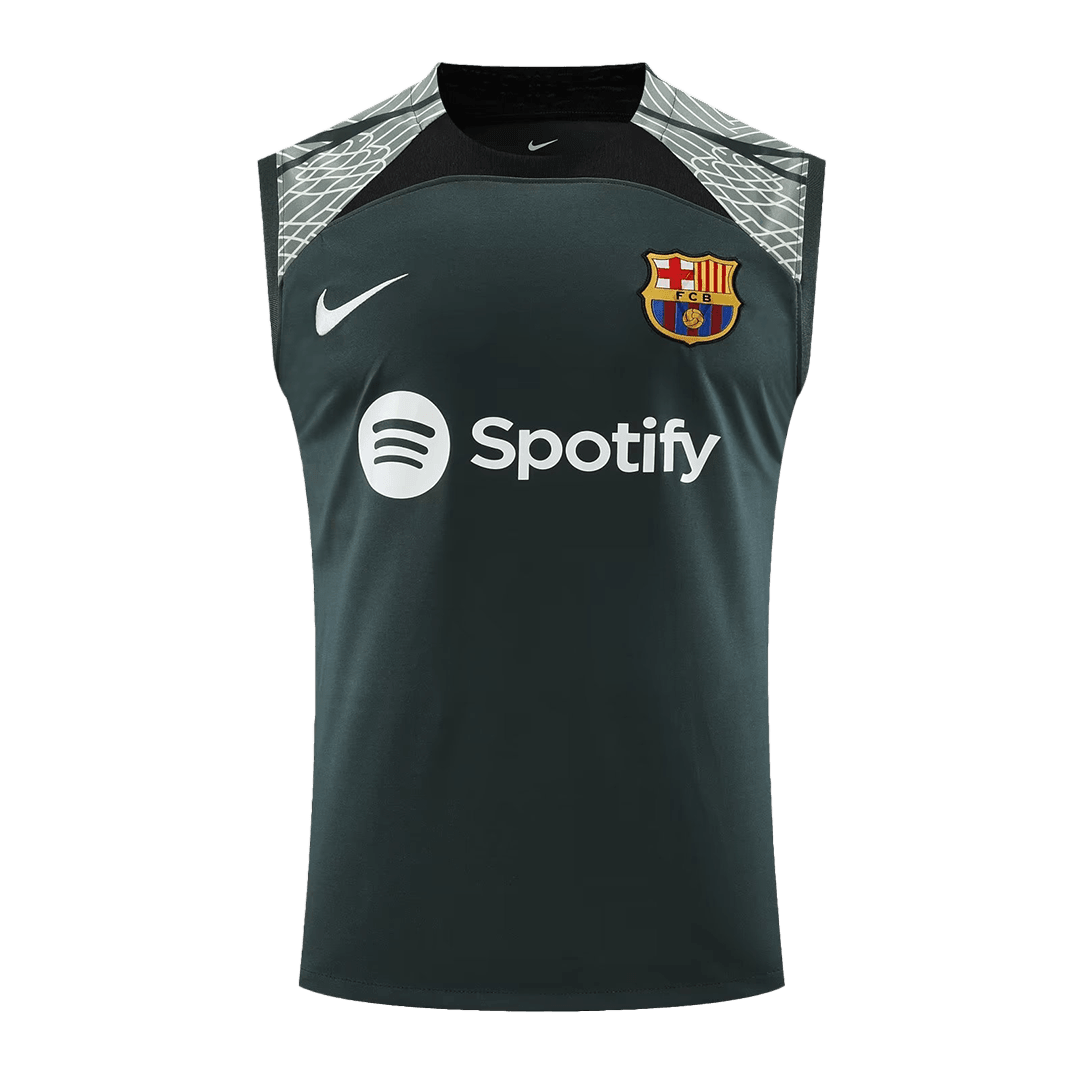 Barcelona Soccer Singlet + Short Replica Black 2023/24 Mens