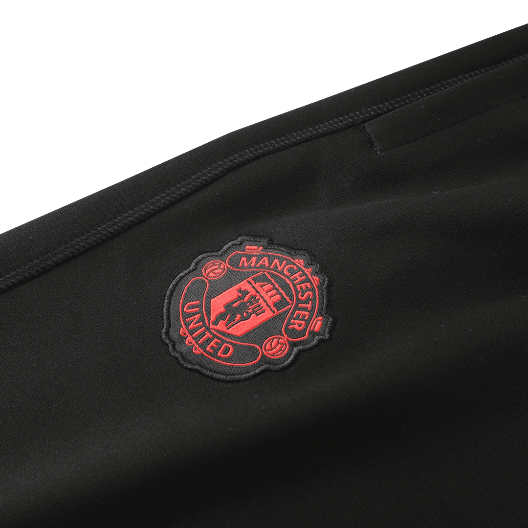 Manchester United Soccer Jacket + Pants Replica Black 2023/24 Mens