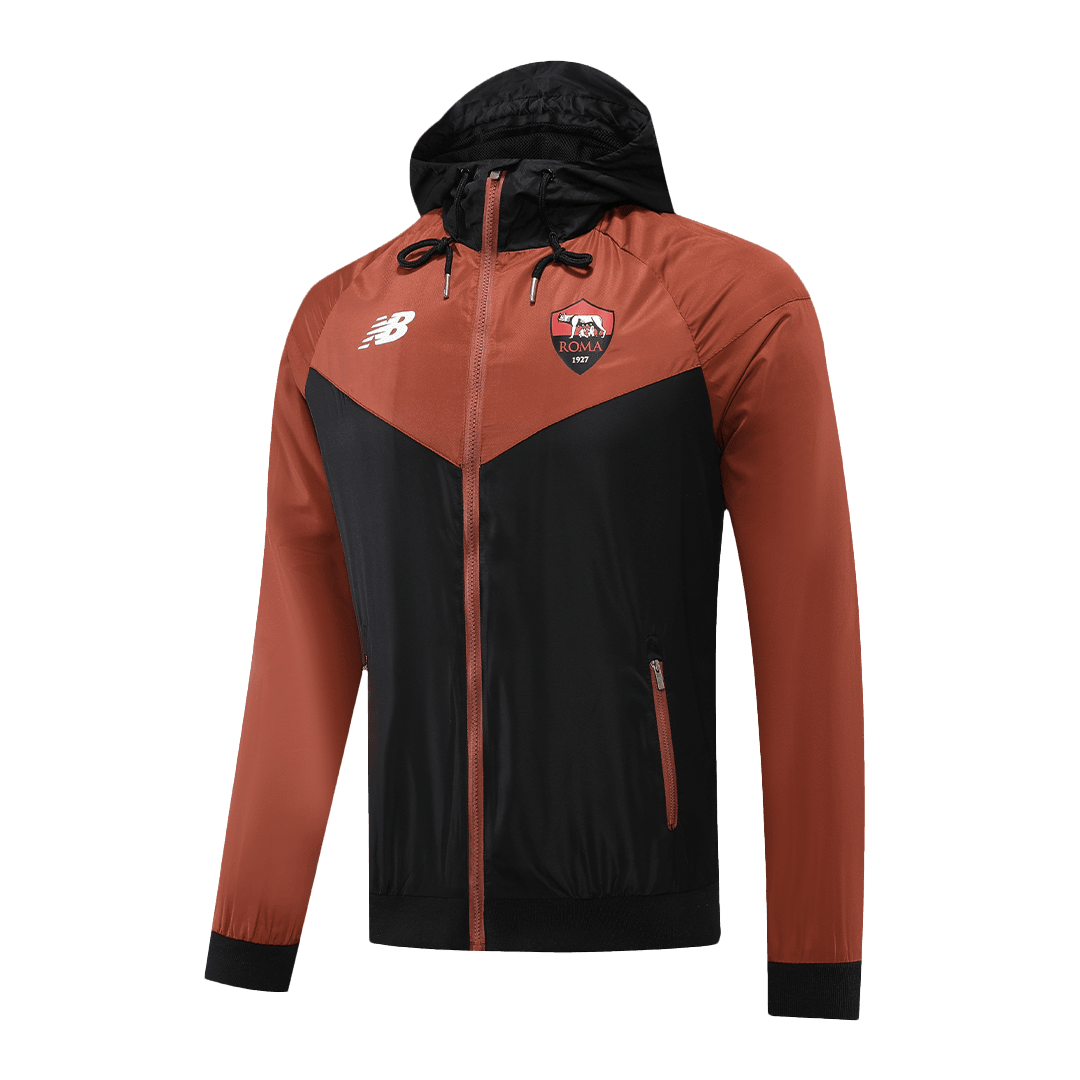 Roma Windbreaker Jacket Orange 2022/23 Mens (Hoodie)