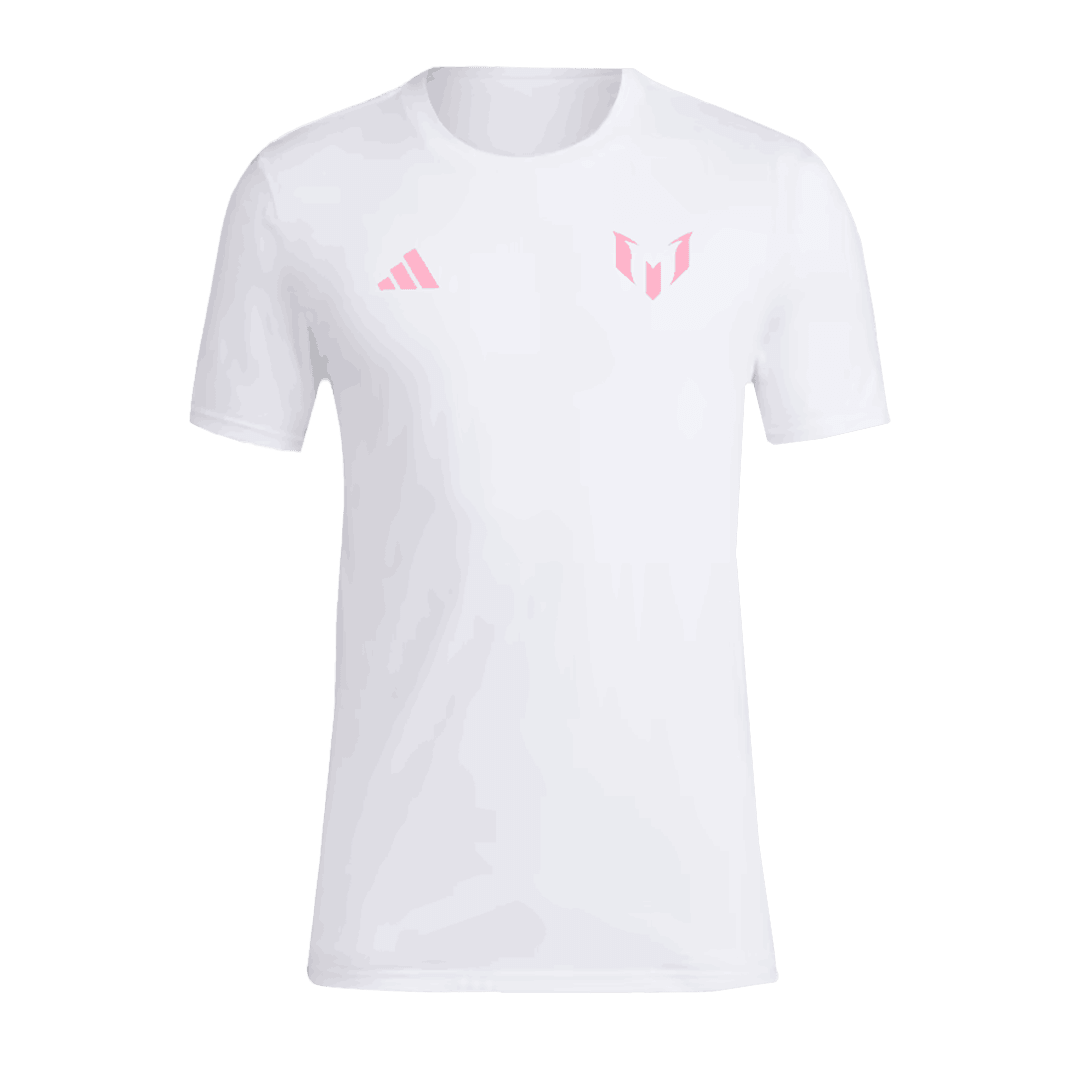 Inter Miami Soccer T-Shirt Messi Printing White 2023 Mens