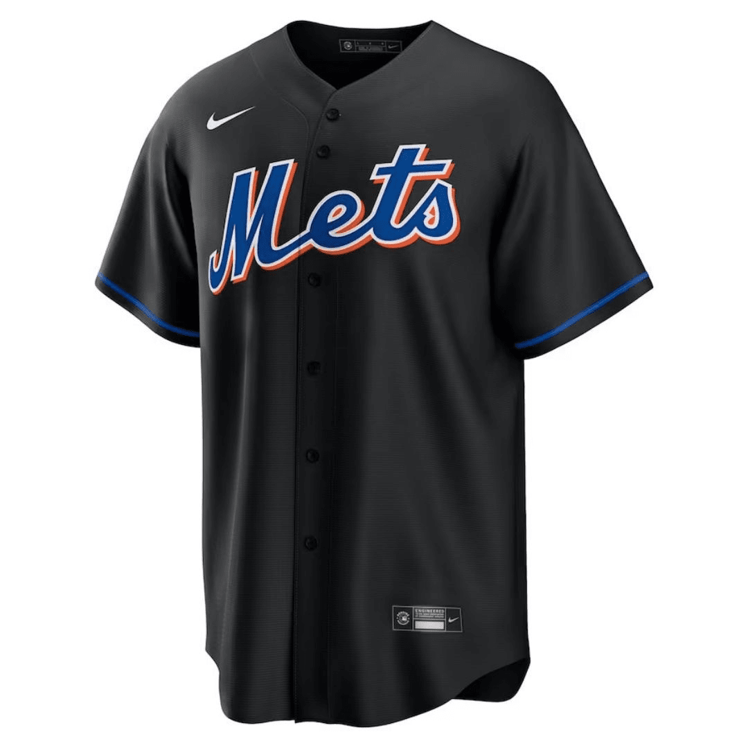 New York Mets Alternate Replica Player Jersey Black 2022 Mens (Jacob deGrom #48)