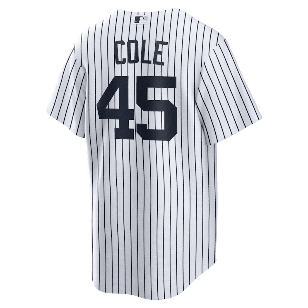New York Yankees Home Replica Player Jersey White 2022 Mens (Gerrit Cole #45)