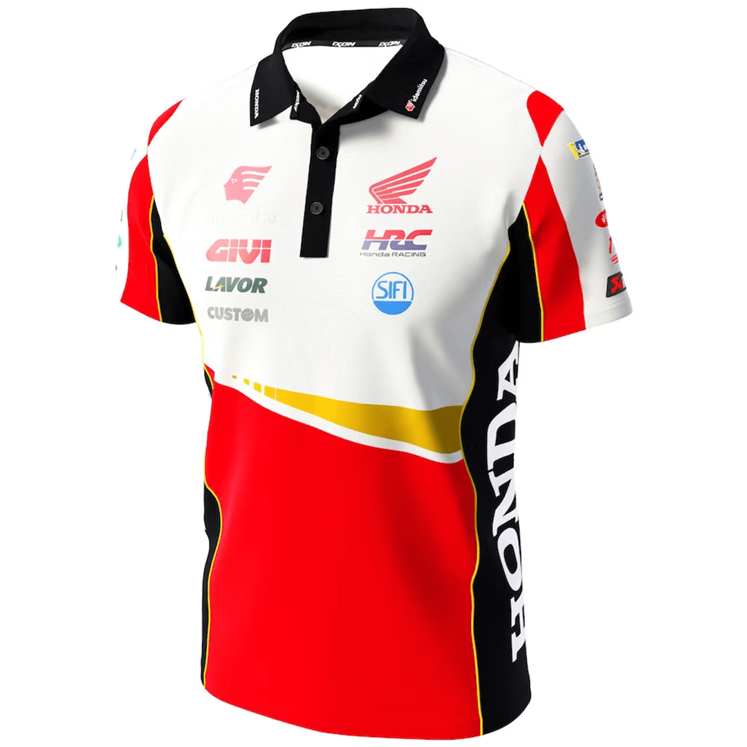 LCR Honda F1 Team Polo Jersey White & Red 2023 Mens
