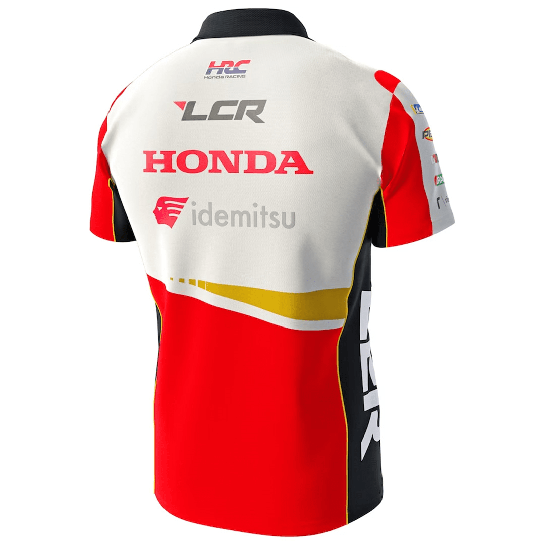 LCR Honda F1 Team Polo Jersey White & Red 2023 Mens