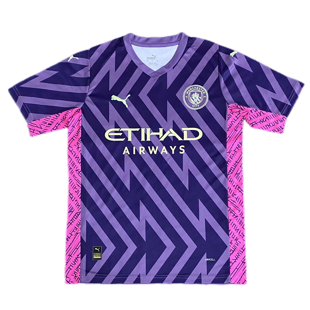 Manchester City Soccer Jersey Replica Goalkeeper Purple 2023/24 Mens