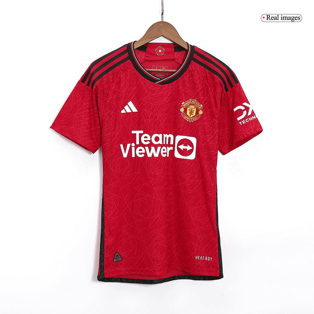 Manchester United Soccer Whole Kit Jersey + Short + Socks Replica Home 2023/24 Mens (Player Version)