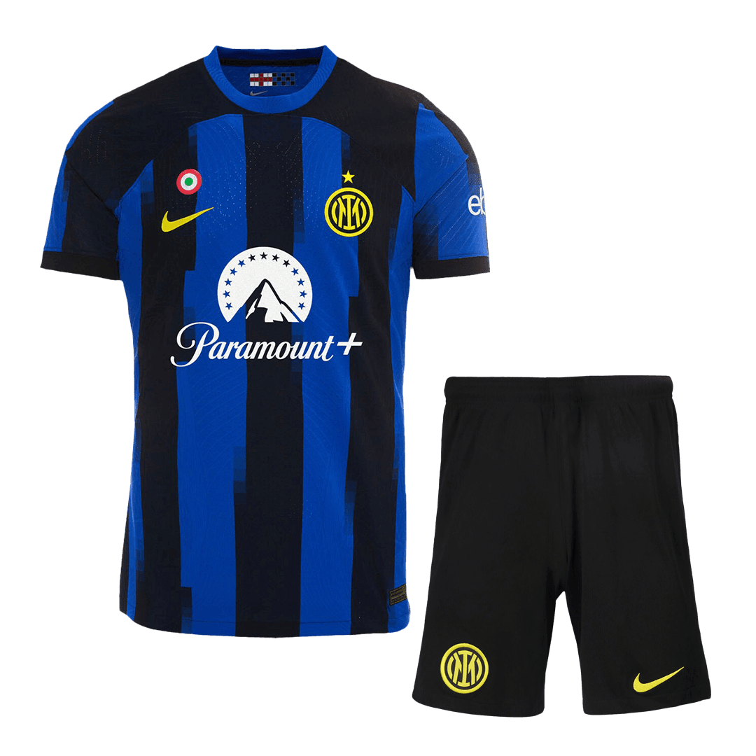 Inter Milan Soccer Whole Kit Jersey + Short + Socks Replica Home 2023/24 Mens