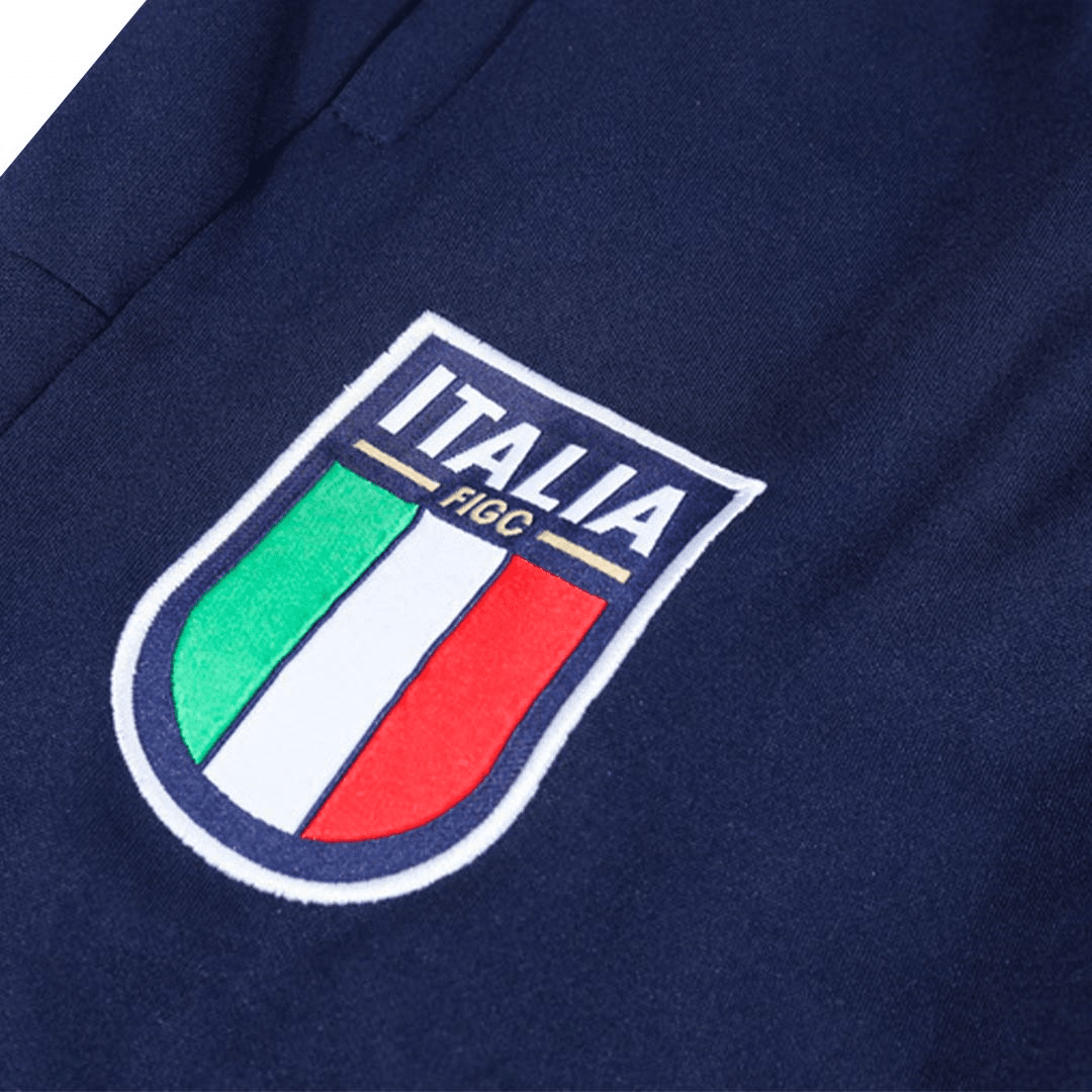 Italy Soccer Sweatshirt + Pants Replica Navy Zipper 2023 Mens