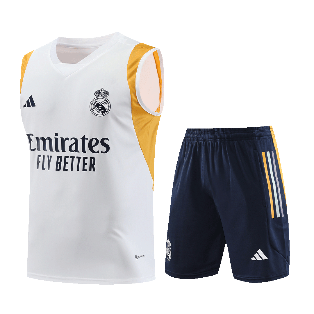 Real Madrid Soccer Singlet + Short Replica White 2023/24 Mens