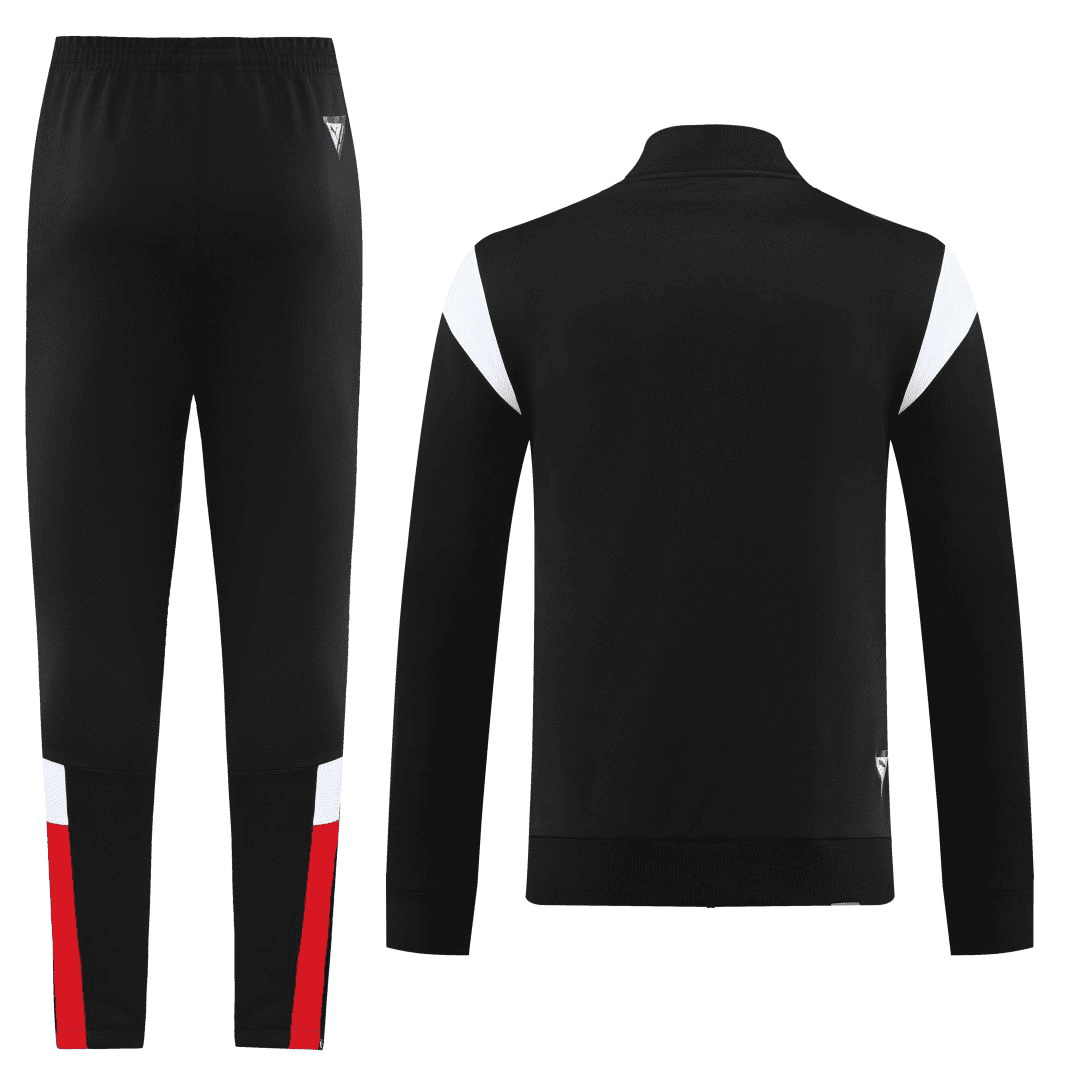AC Milan Soccer Jacket + Pants Replica Black 2023/24 Mens