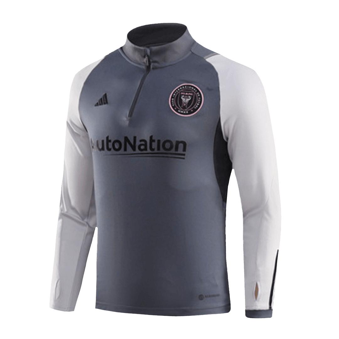 Inter Miami CF Soccer Sweatshirt + Pants Replica Zipper Grey 2023/24 Mens