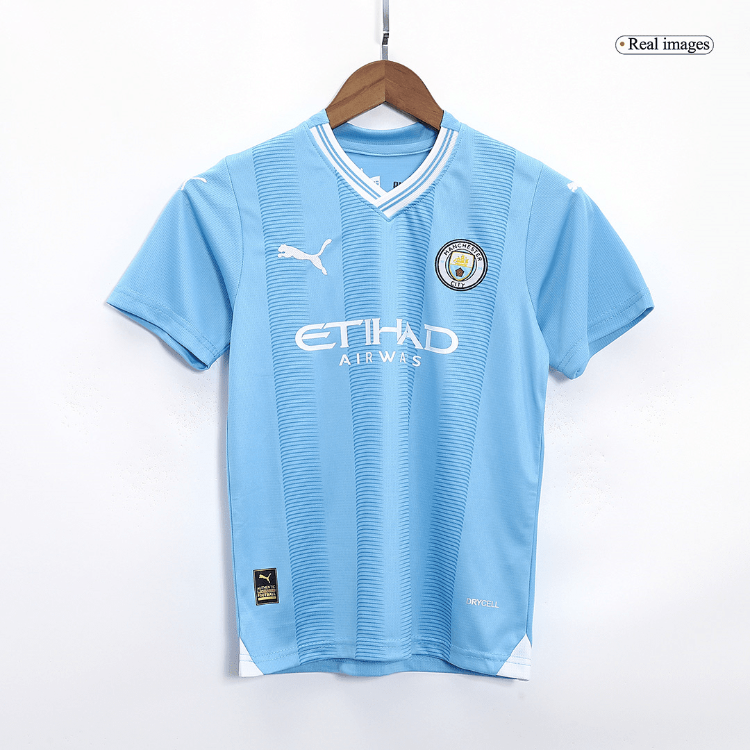 Manchester City Soccer Jersey + Short Replica Home 2023/24 Youth