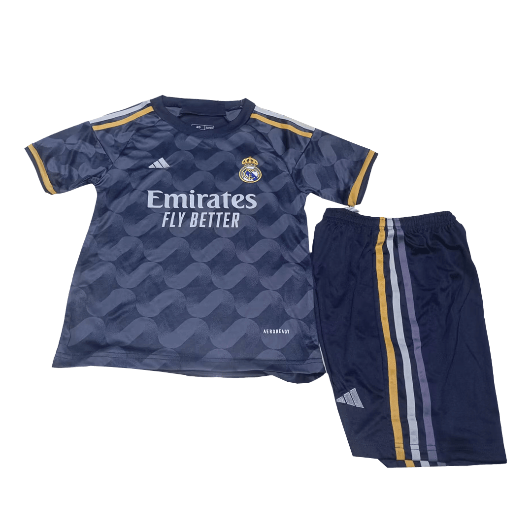 Real Madrid Soccer Whole Kit Jersey + Short + Socks Replica Away 2023/24 Youth