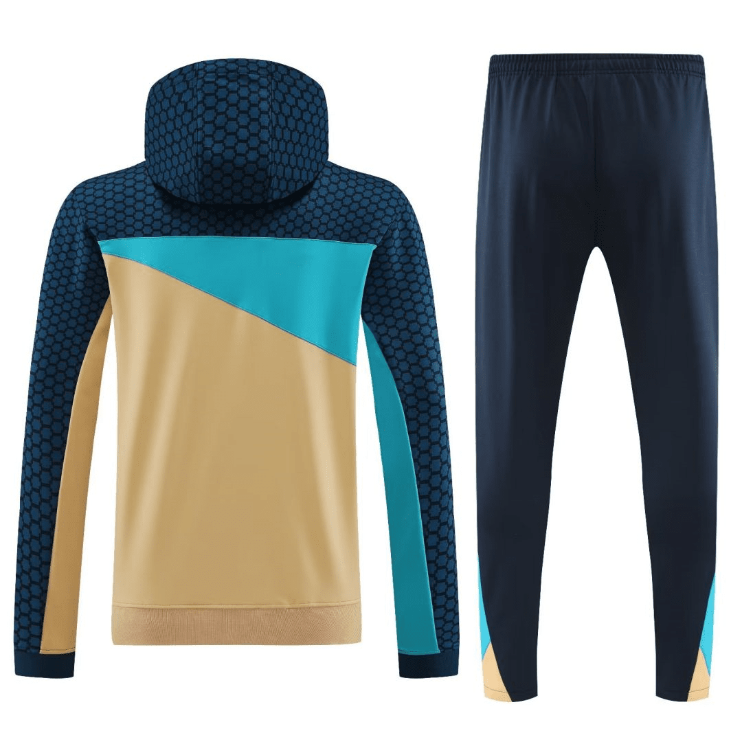Manchester City Soccer Sweatshirt + Pants Replica Navy Zipper 2023/24 Mens (Hoodie)