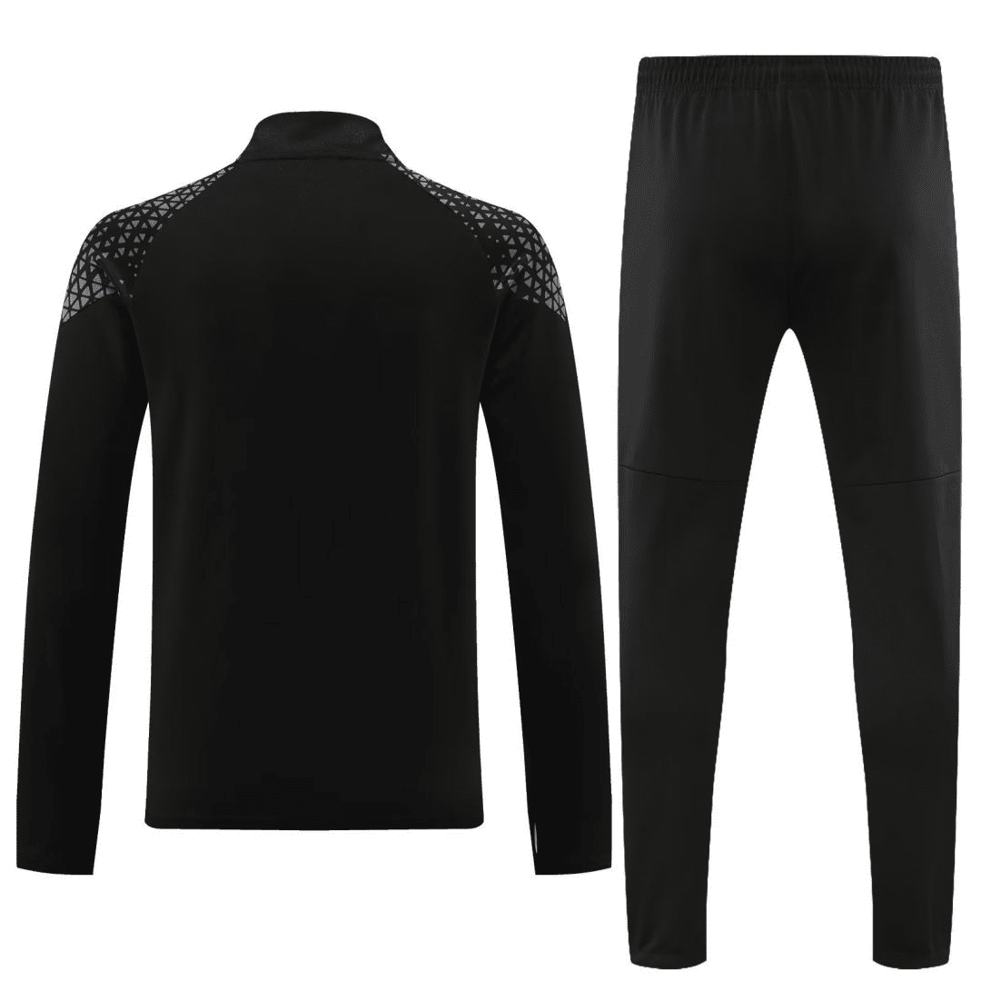 Borussia Dortmund Soccer Sweatshirt + Pants Replica Black Zipper 2023/24 Mens