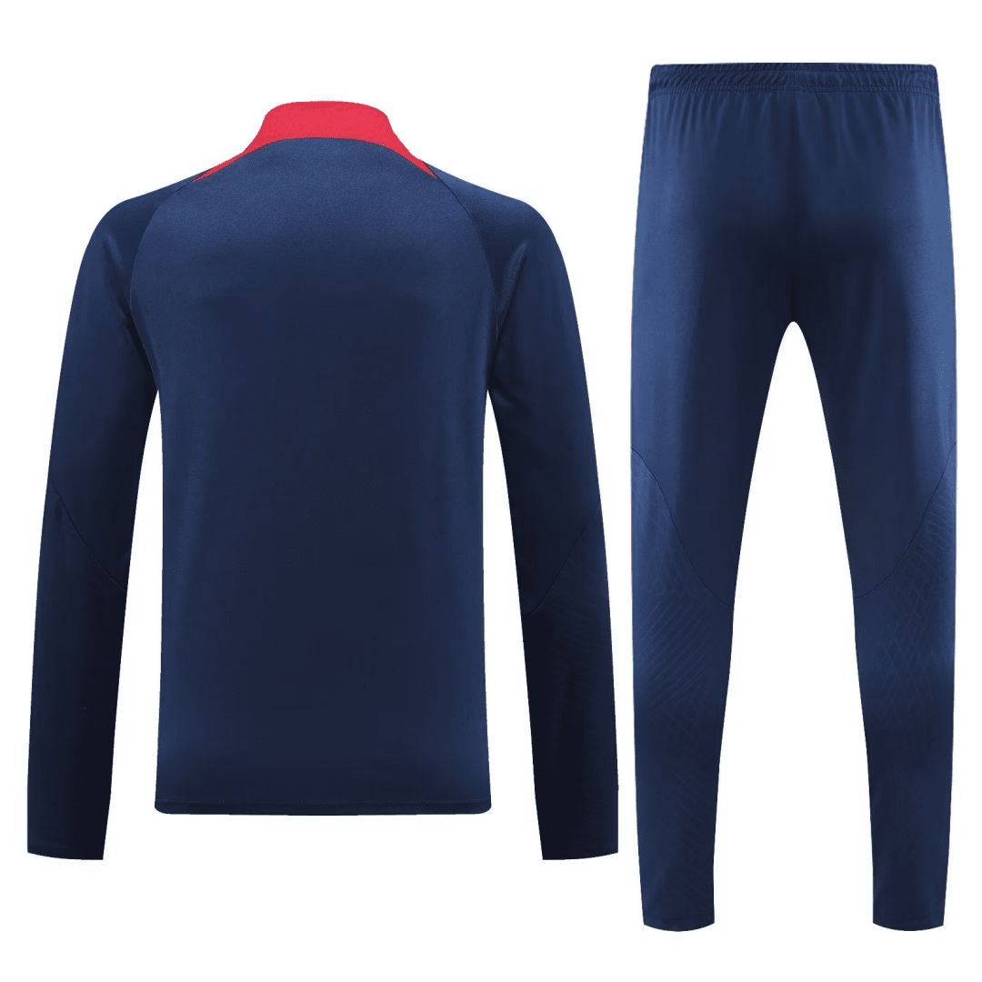 PSG Soccer Sweatshirt + Pants Replica Navy Zipper 2023/24 Mens