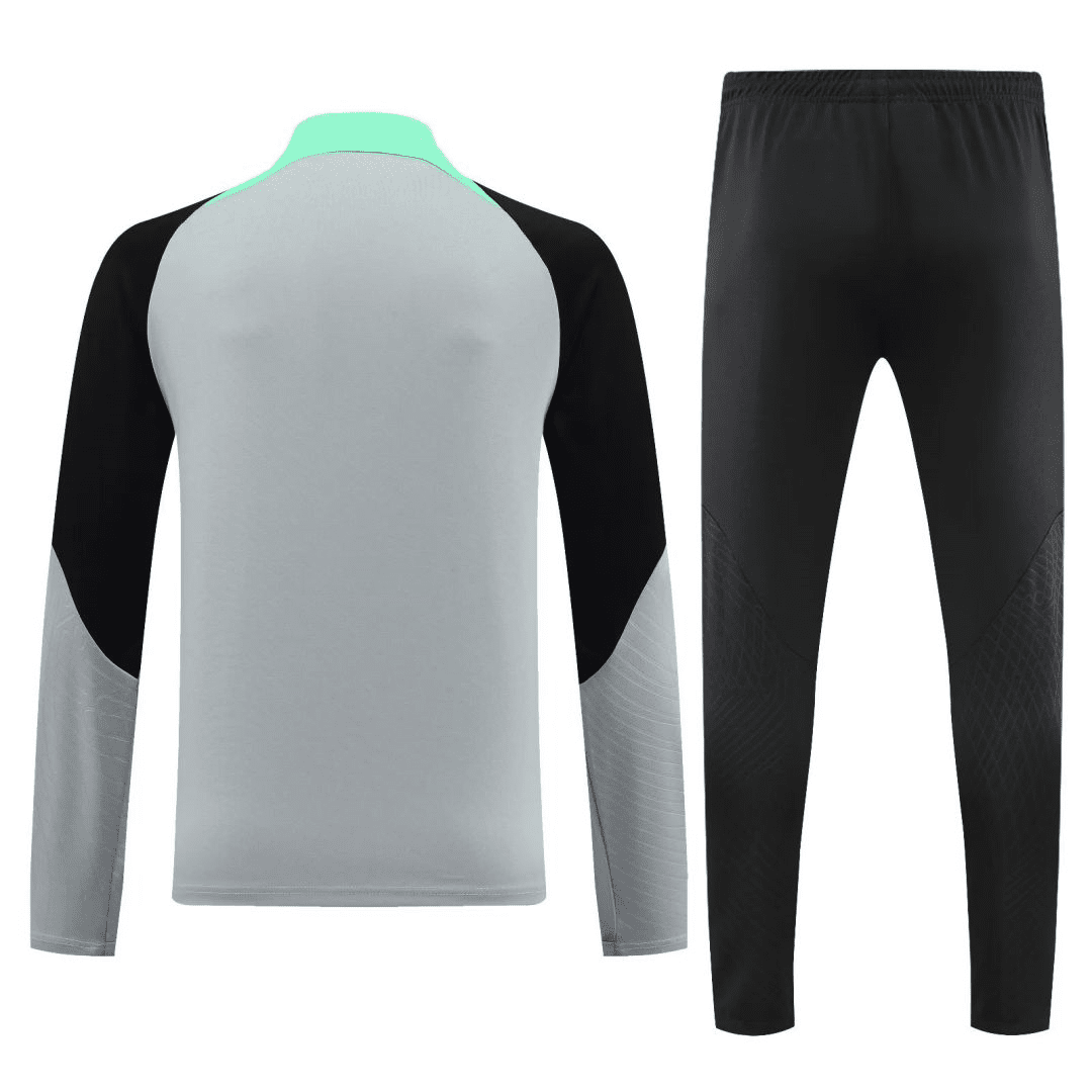 Liverpool Soccer Sweatshirt + Pants Replica Grey Zipper 2023/24 Mens