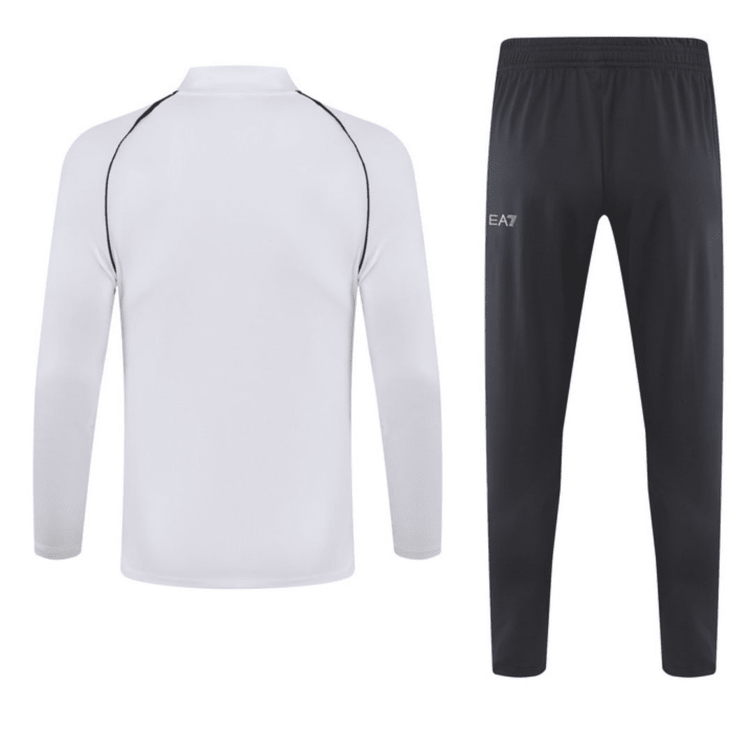 Napoli Soccer Sweatshirt + Pants Replica Zipper White 2023/24 Mens