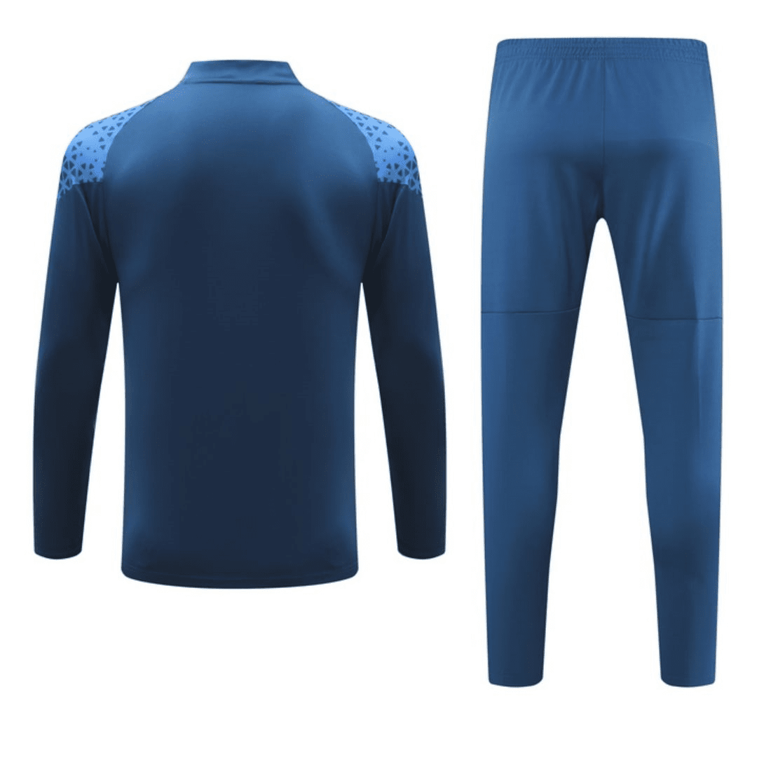 Marseille Soccer Sweatshirt + Pants Replica Zipper Navy 2023/24 Mens