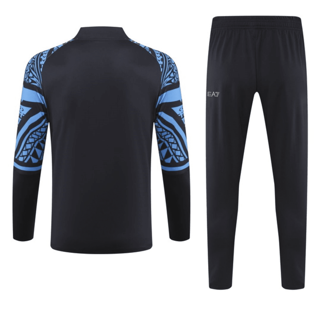 Napoli Soccer Sweatshirt + Pants Replica Zipper Navy 2023/24 Mens